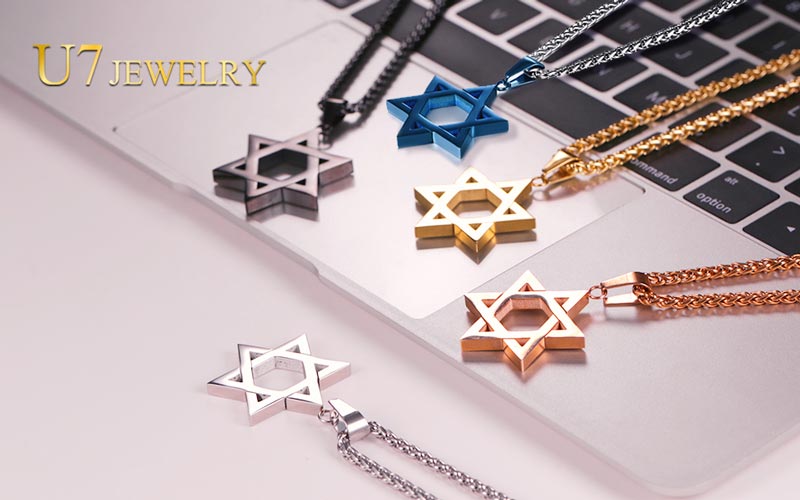 U7 Jewelry Jewish Star