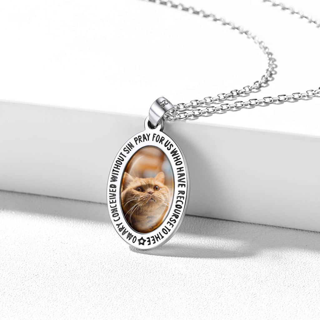 U7 Jewelry Personalized Photo Necklace Customize Picture Necklace For Love 