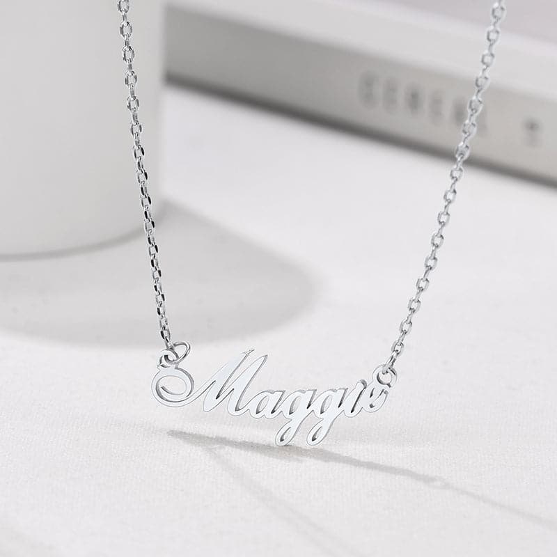U7 Jewelry Custom Carrier Name Necklace Simple Name Chain for Women 