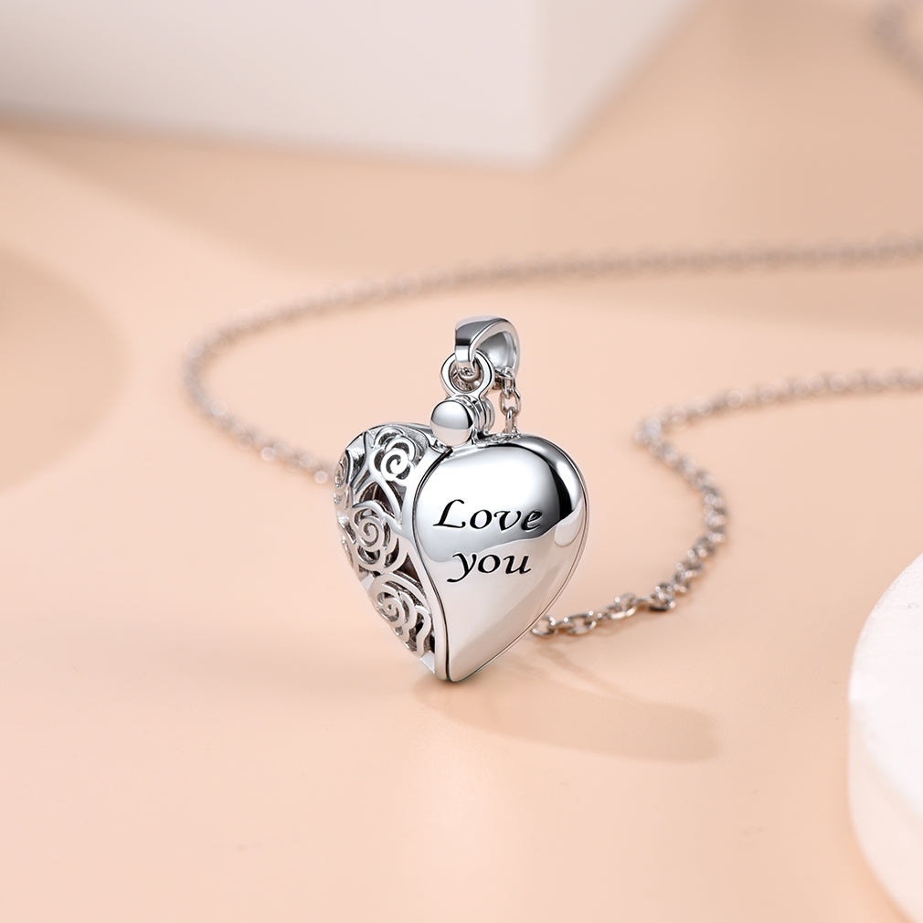 U7 Jewelry 925 Sterling Silver Heart Picture Locket Necklace 