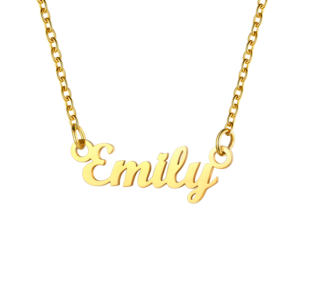 U7 Jewelry Personalized Name Necklace Name Plate Necklace for Women 