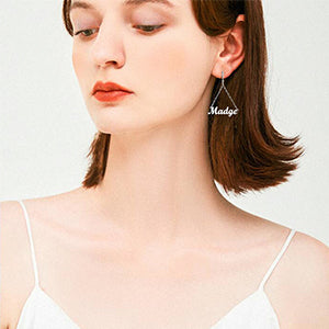 U7 Jewelry Custom Name Earrings Dangle Drop Hoop for Women Girls 