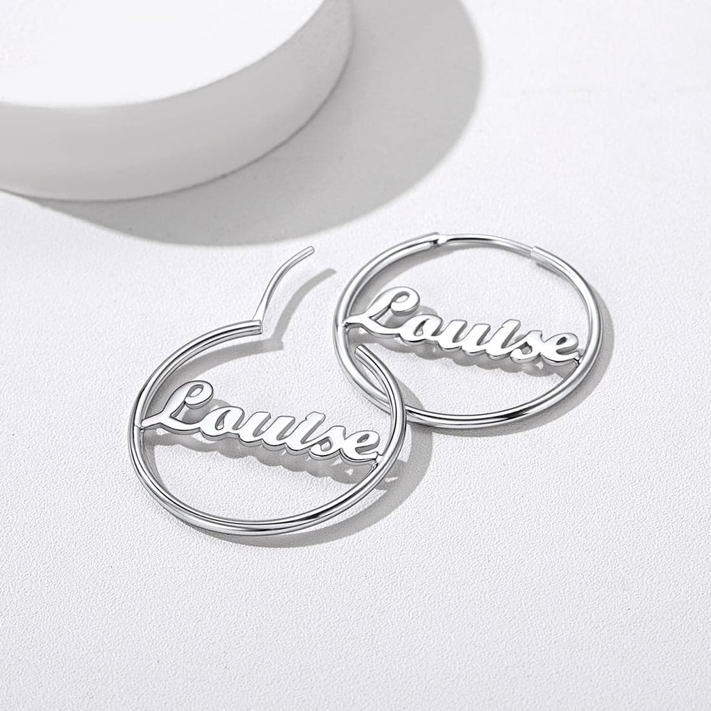 Hoop earrings custom personalized name name gift for girls 