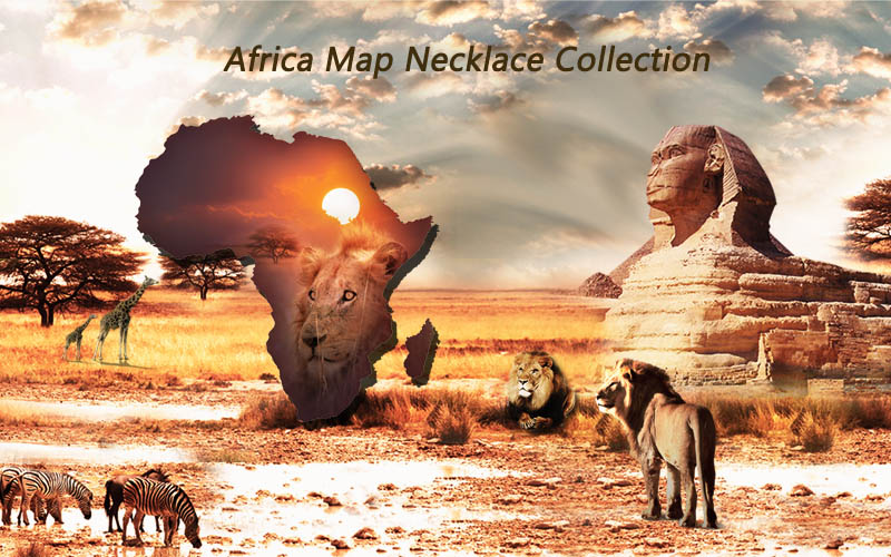 U7 Jewelry J’tier Africa Map Necklace Collection