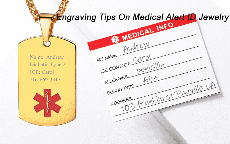 U7 Jewelry Engraving Tips On Medical Alert Bracelet