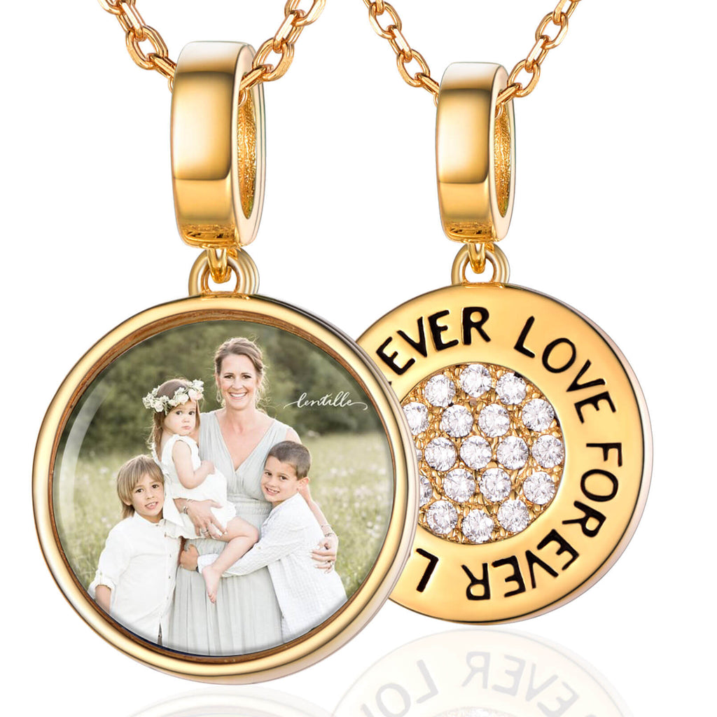 U7 Jewelry Sterling Silver Forever Love Picture Locket Necklace 