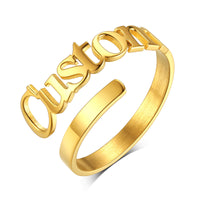 Custom Adjustable Ring with Names for Women 