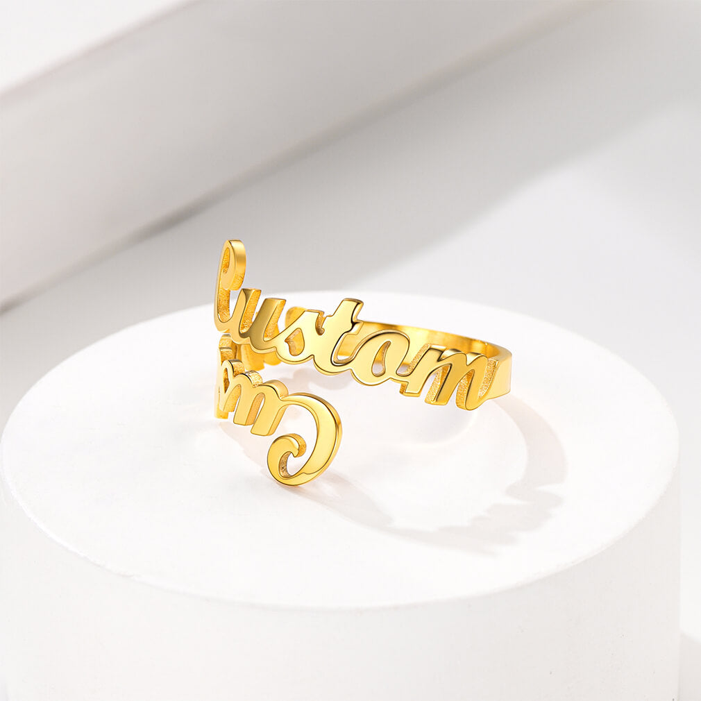 Personalized Name Ring - Custom Name Ring - MonogramHub.com