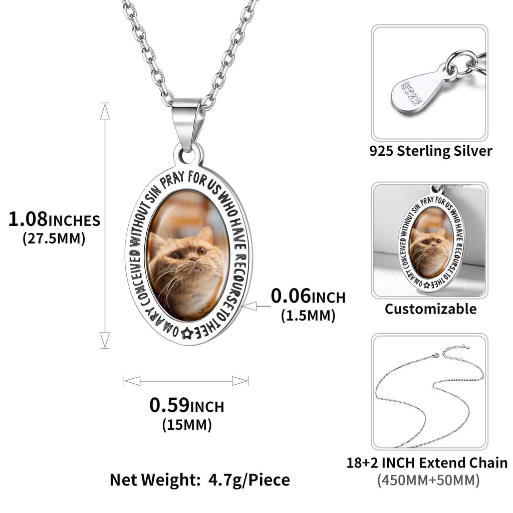 U7 Jewelry Personalized Photo Necklace Customize Picture Necklace For Love 