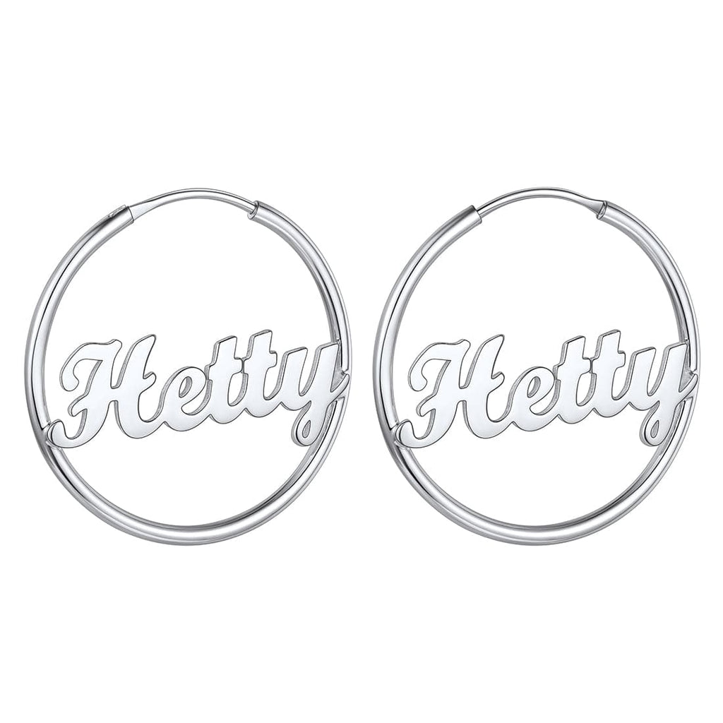 Hoop earrings custom personalized name name gift for girls 