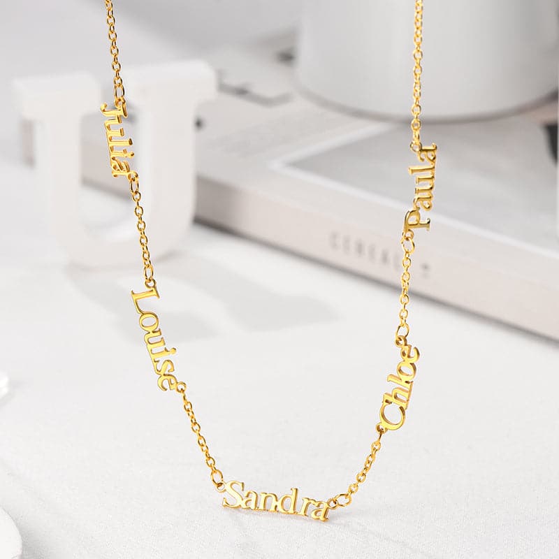 U7 Jewelry Custom Carrier Name Necklace Simple Name Chain for Women 