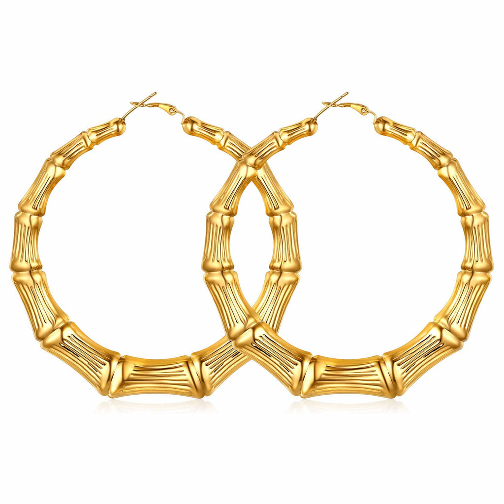 U7 Jewelry Bamboo Style Earrings Hoop Earrings 