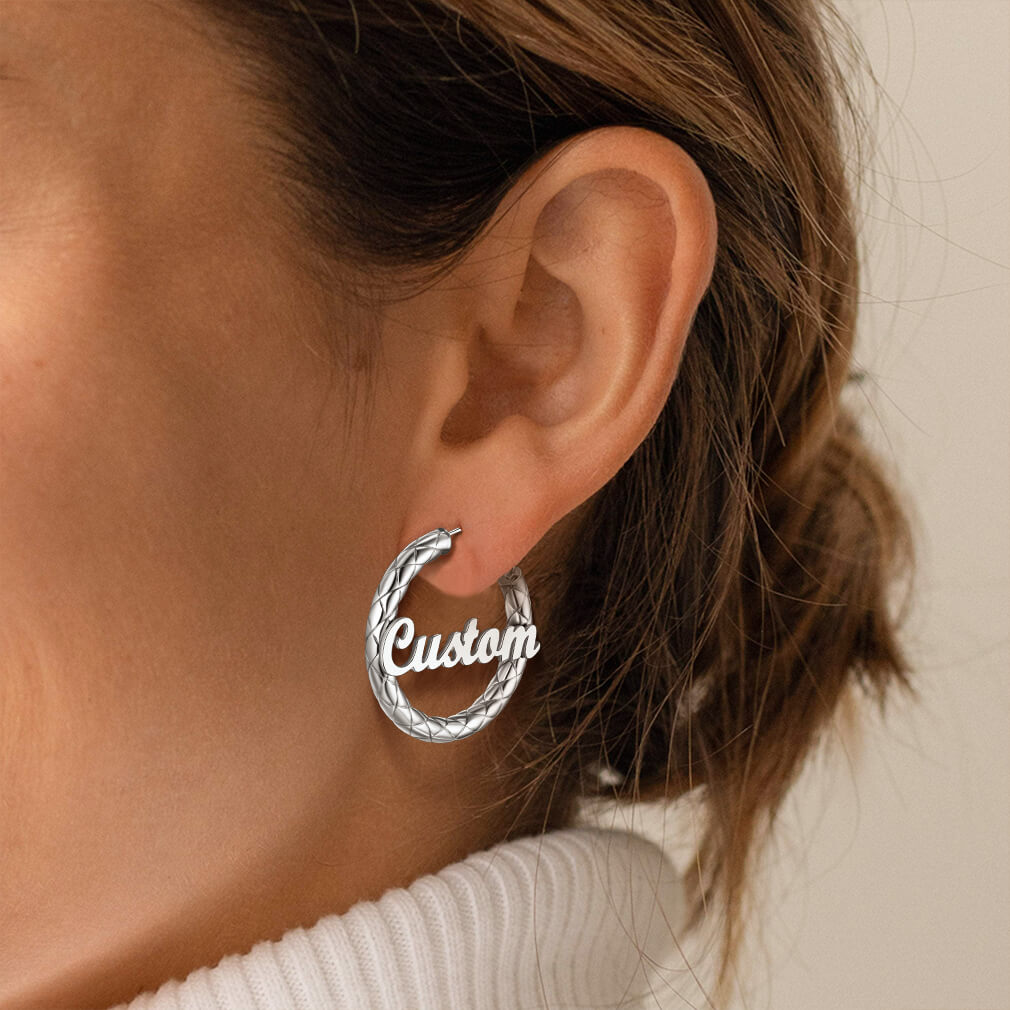 Big on sale name earrings