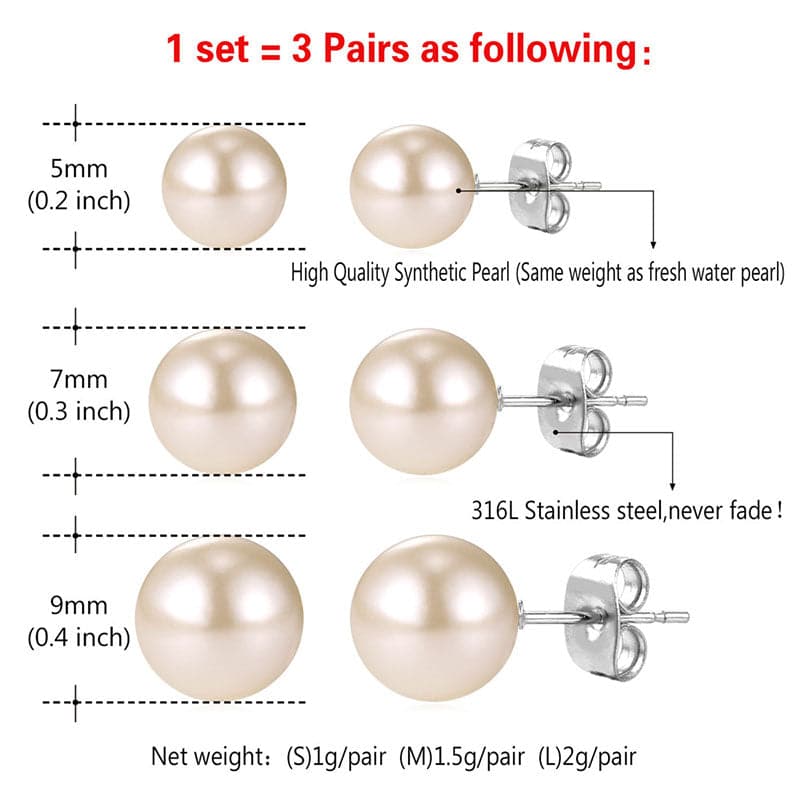 Standard Earring Backs Surgical Stainless Steel (Package of 10)