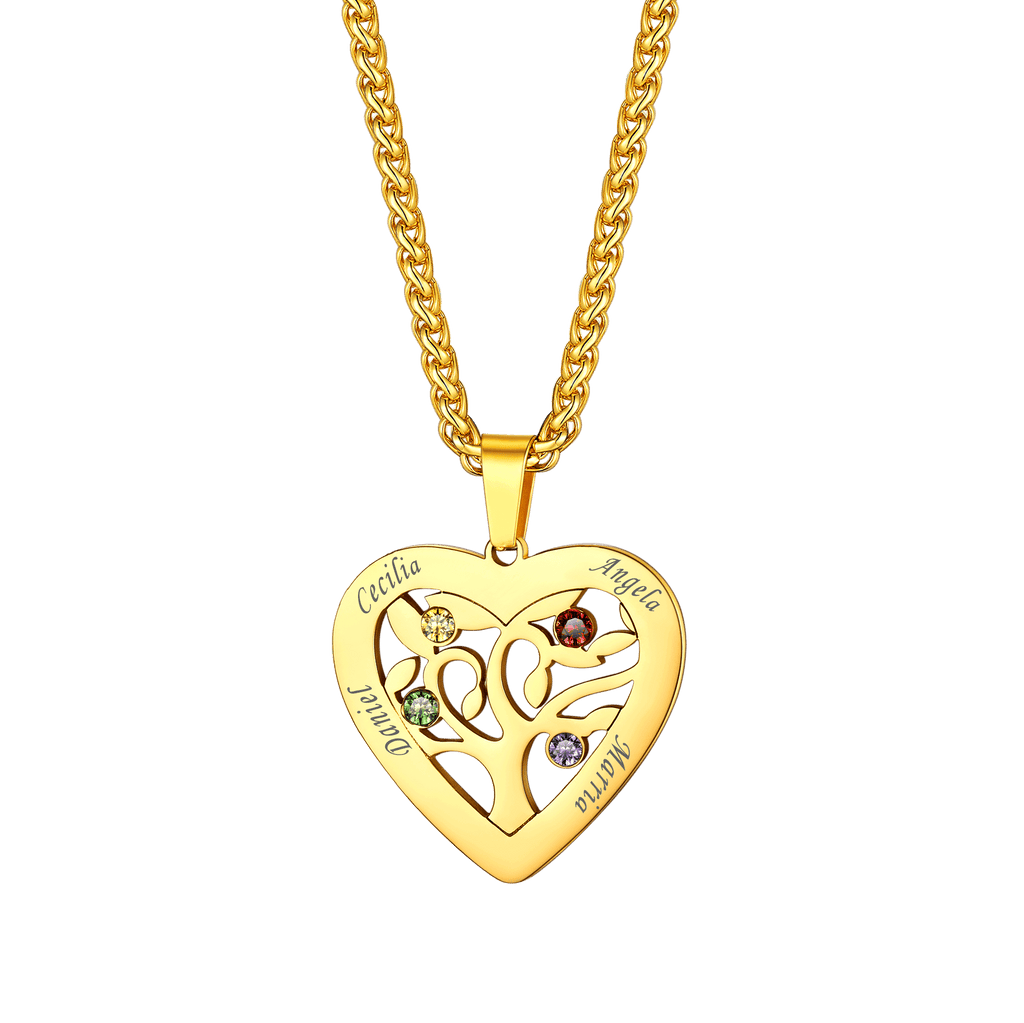 U7 Jewelry Personalized Women Engraved Name Necklace Jewelry with Birthstone 