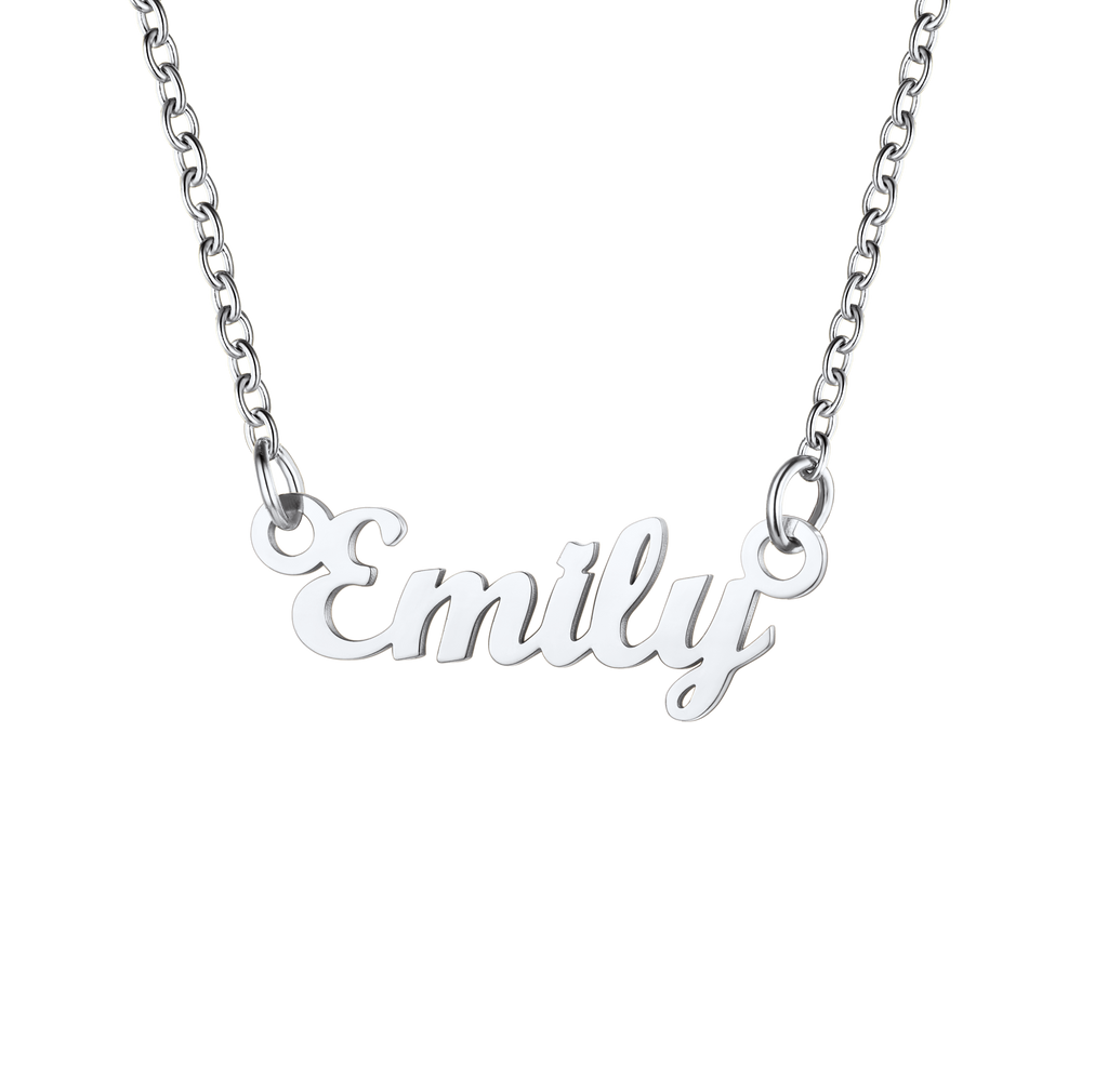 U7 Jewelry Personalized Name Necklace Name Plate Necklace for Women 