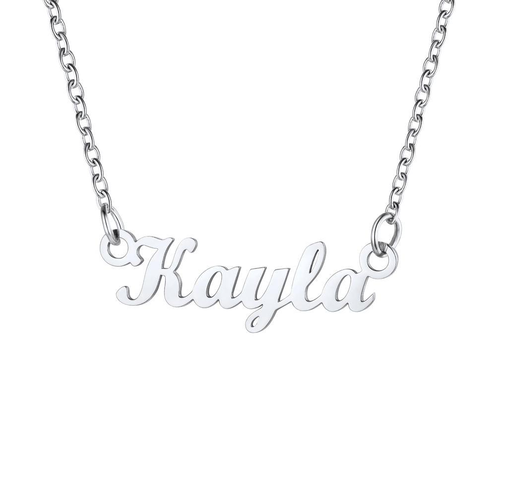 U7 Jewelry Personalized Name Necklace Name Plate Necklace for Women 