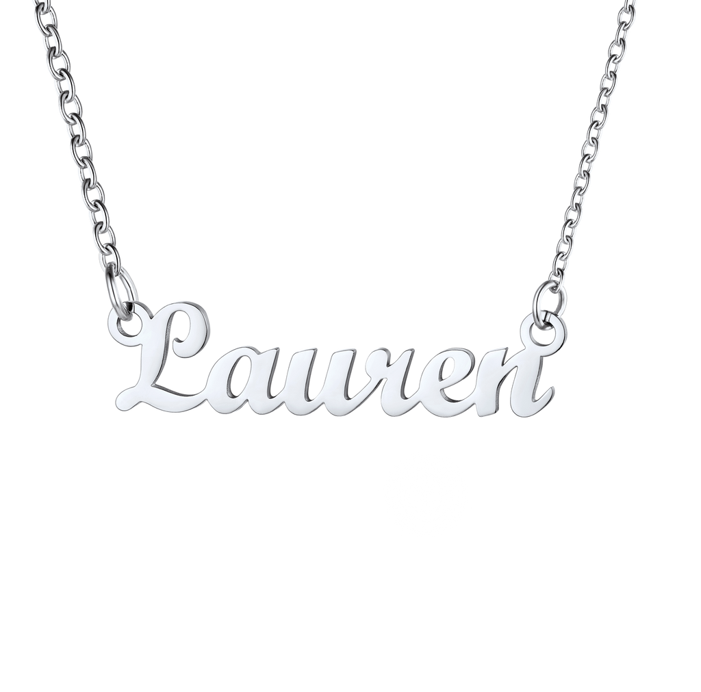 U7 Jewelry Personalized Name Necklace Name Plate Necklace for Women 