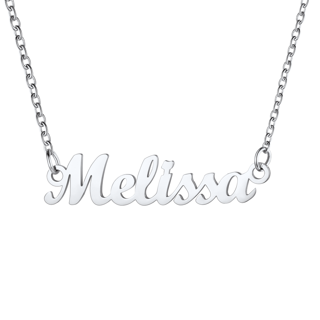 U7 Jewelry Personalized Name Necklace Name Plate Necklace for Women 