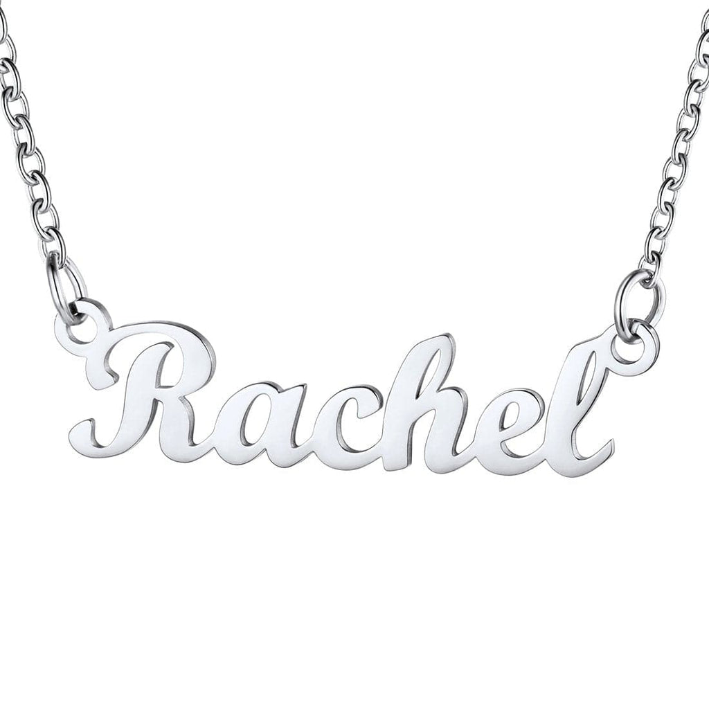 U7 Jewelry Personalized Name Necklace Name Plate Necklace for Women 