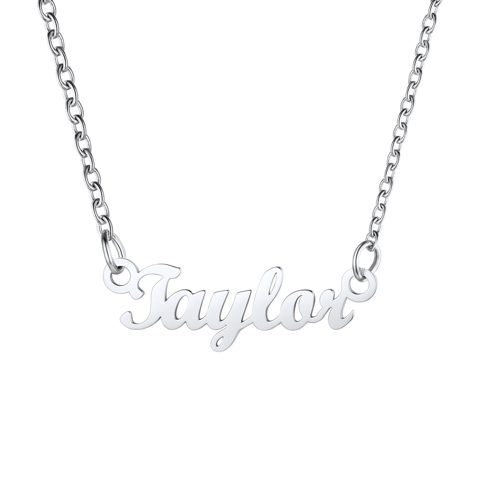 U7 Jewelry Personalized Name Necklace Name Plate Necklace for Women 