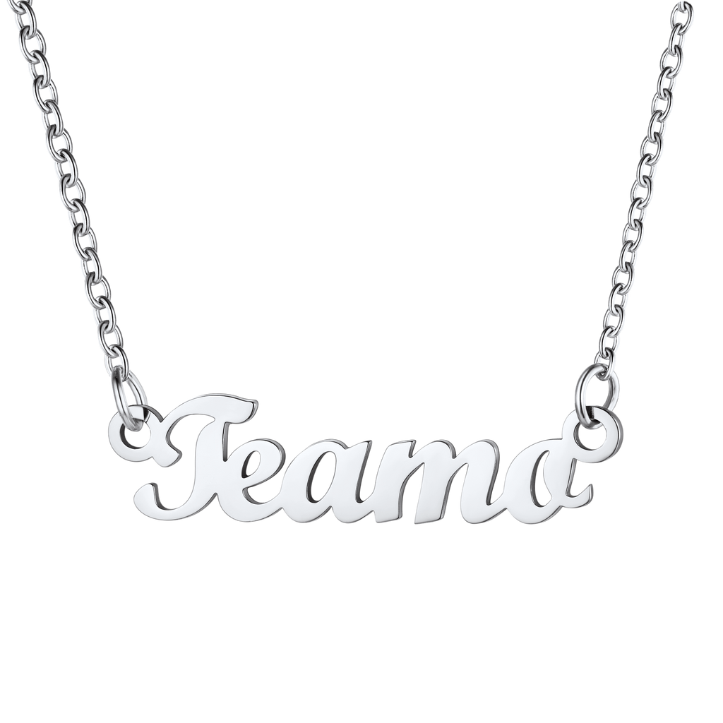 U7 Jewelry Personalized Name Necklace Name Plate Necklace for Women 