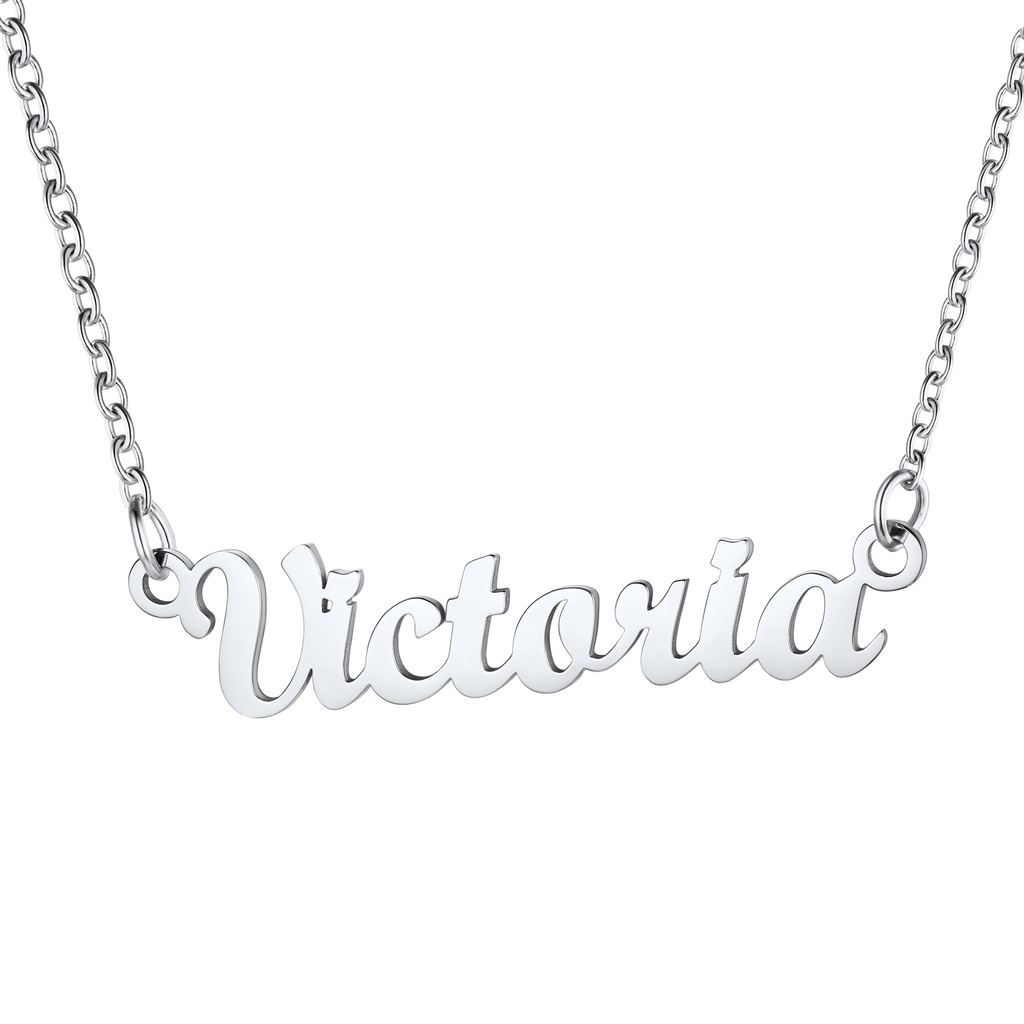 U7 Jewelry Personalized Name Necklace Name Plate Necklace for Women 