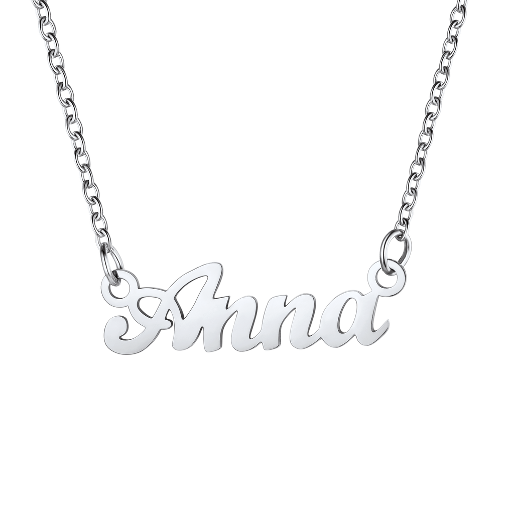 U7 Jewelry Personalized Name Necklace Name Plate Necklace for Women 