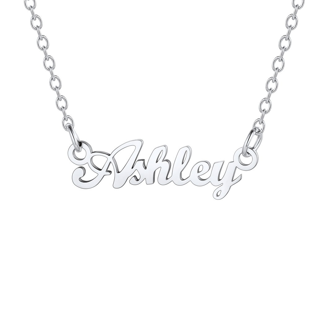 U7 Jewelry Personalized Name Necklace Name Plate Necklace for Women 