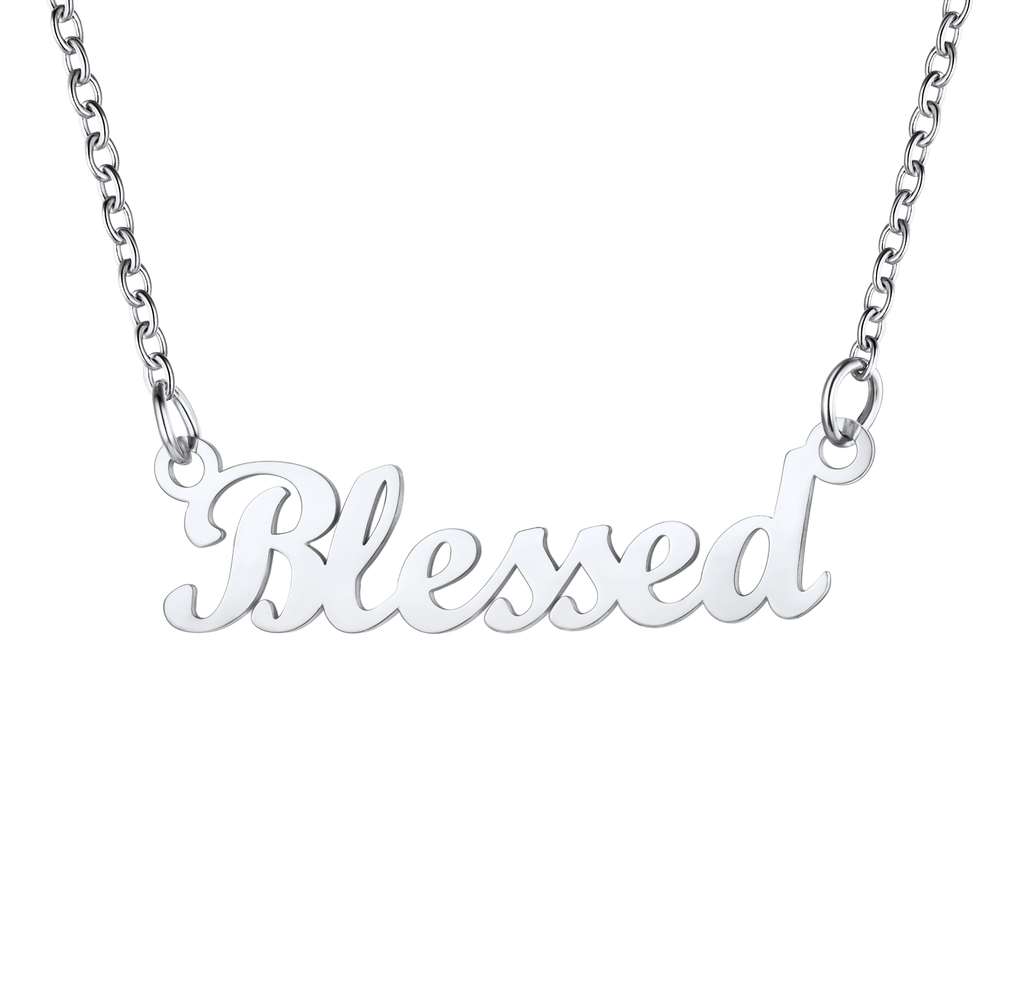 U7 Jewelry Personalized Name Necklace Name Plate Necklace for Women 