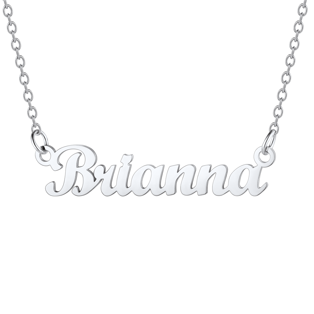 U7 Jewelry Personalized Name Necklace Name Plate Necklace for Women 