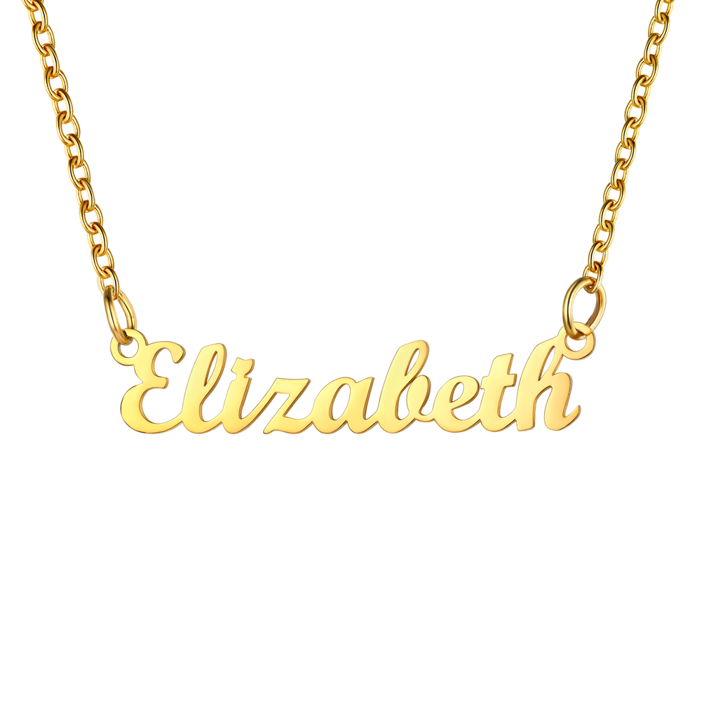 U7 Jewelry Personalized Name Necklace Name Plate Necklace for Women 