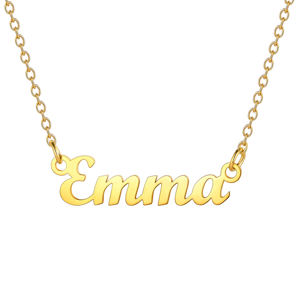 U7 Jewelry Personalized Name Necklace Name Plate Necklace for Women 