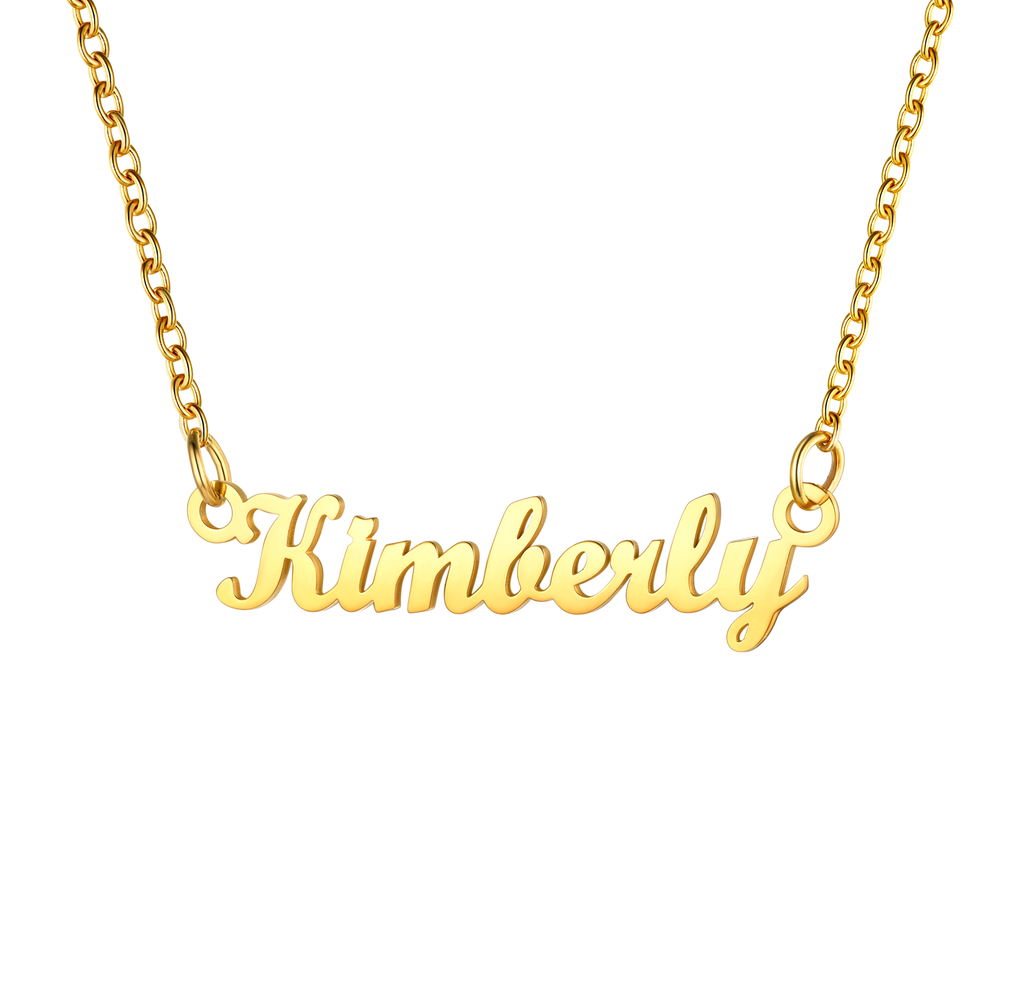 U7 Jewelry Personalized Name Necklace Name Plate Necklace for Women 