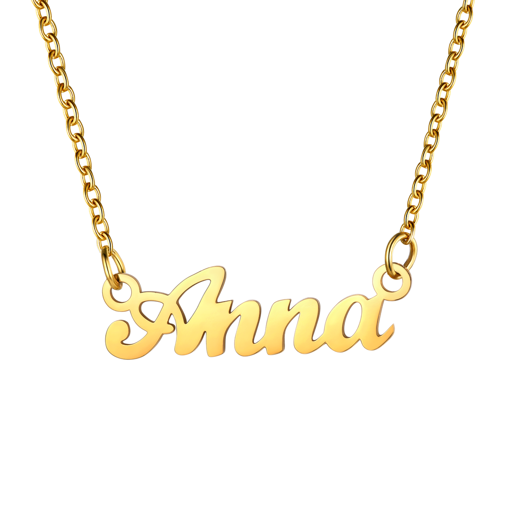 U7 Jewelry Personalized Name Necklace Name Plate Necklace for Women 