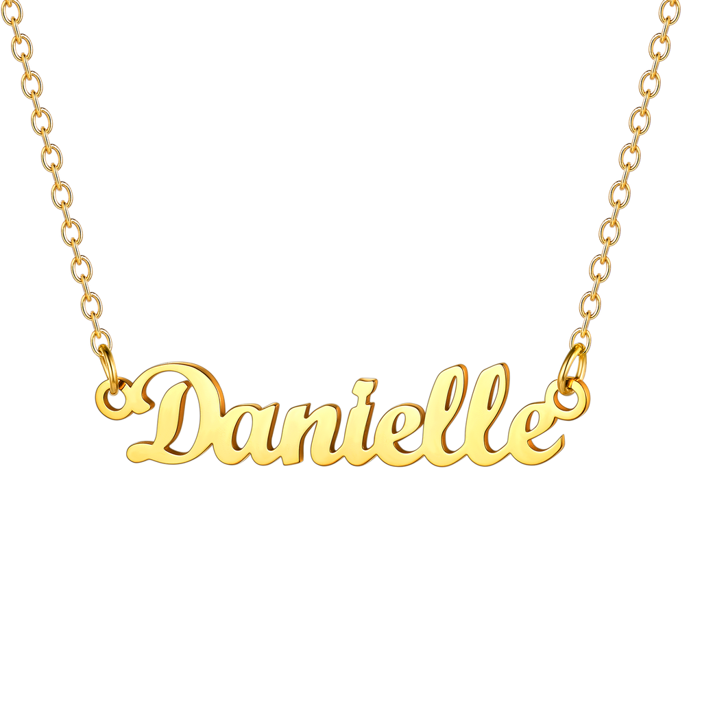 U7 Jewelry Personalized Name Necklace Name Plate Necklace for Women 