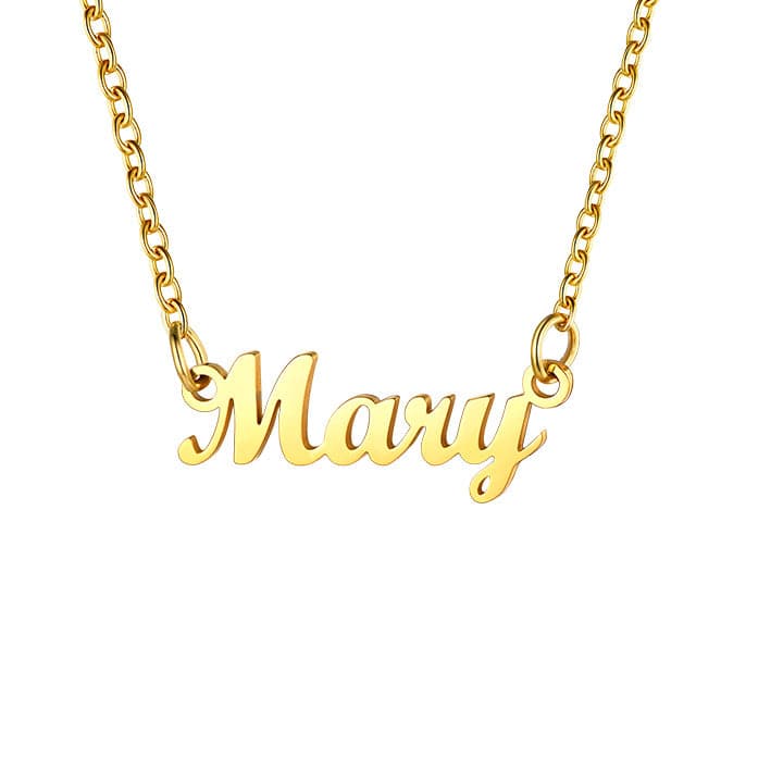 U7 Jewelry Personalized Name Necklace Name Plate Necklace for Women 