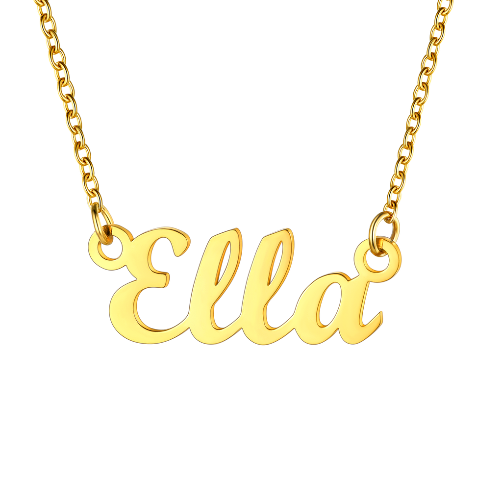 U7 Jewelry Personalized Name Necklace Name Plate Necklace for Women 