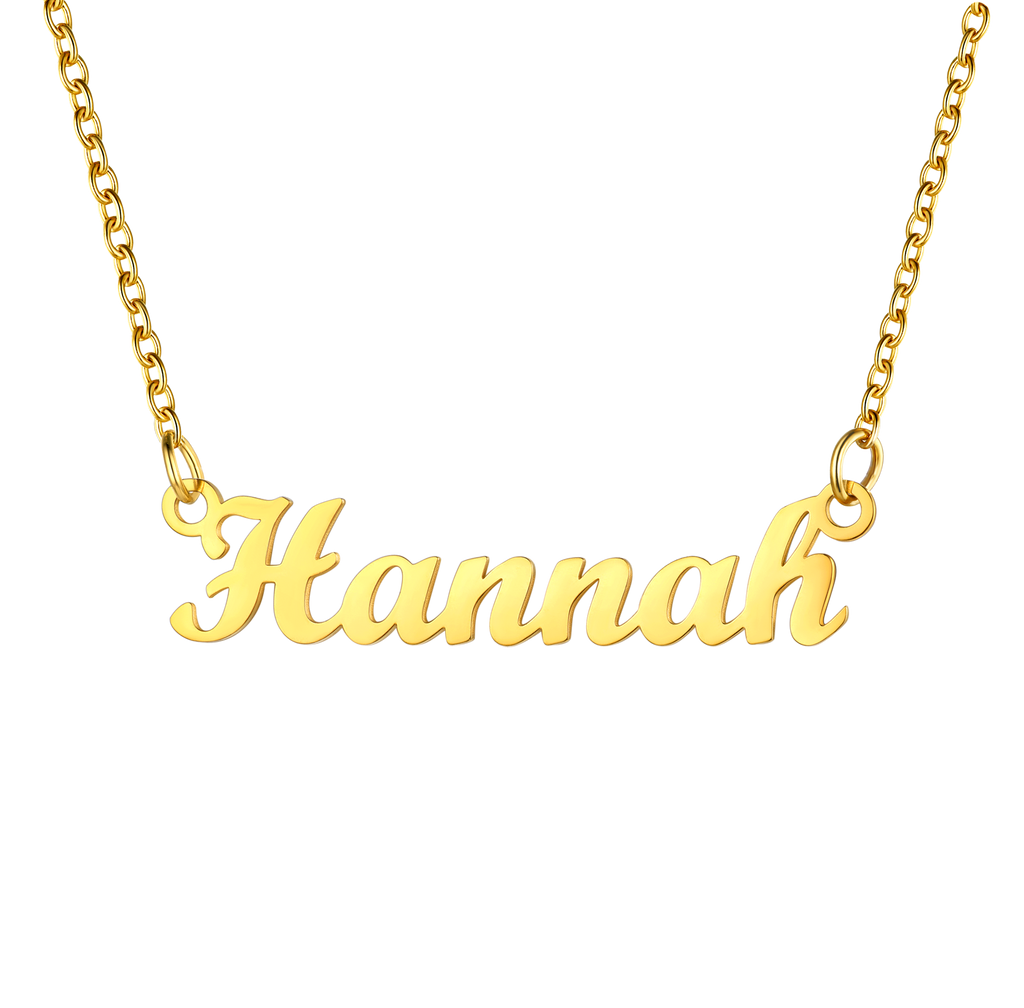 U7 Jewelry Personalized Name Necklace Name Plate Necklace for Women 