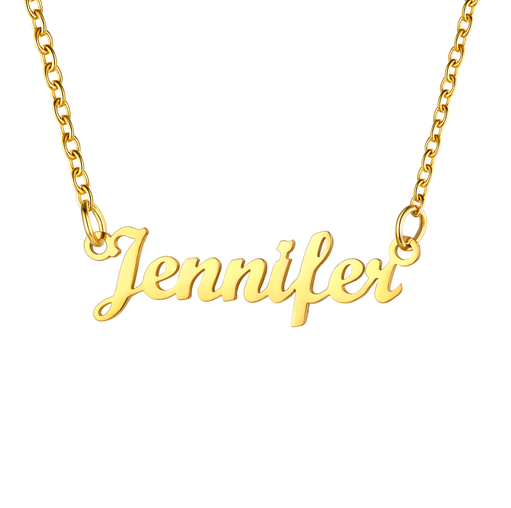 U7 Jewelry Personalized Name Necklace Name Plate Necklace for Women 