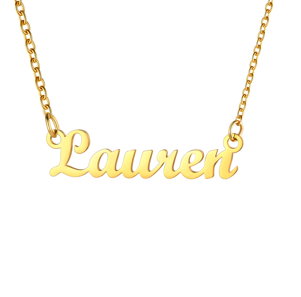 U7 Jewelry Personalized Name Necklace Name Plate Necklace for Women 