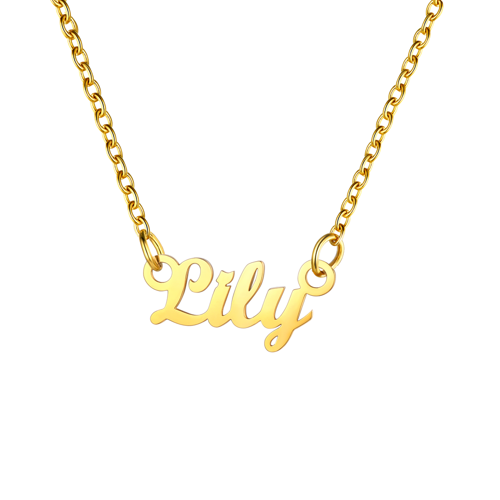 U7 Jewelry Personalized Name Necklace Name Plate Necklace for Women 