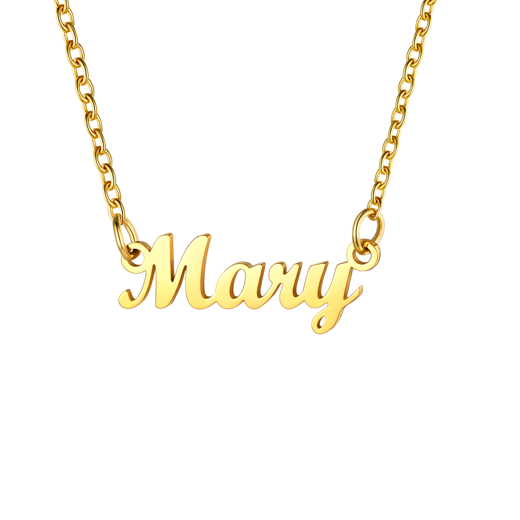 U7 Jewelry Personalized Name Necklace Name Plate Necklace for Women 