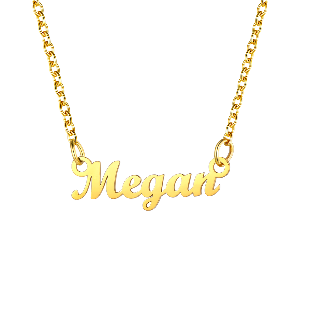 U7 Jewelry Personalized Name Necklace Name Plate Necklace for Women 