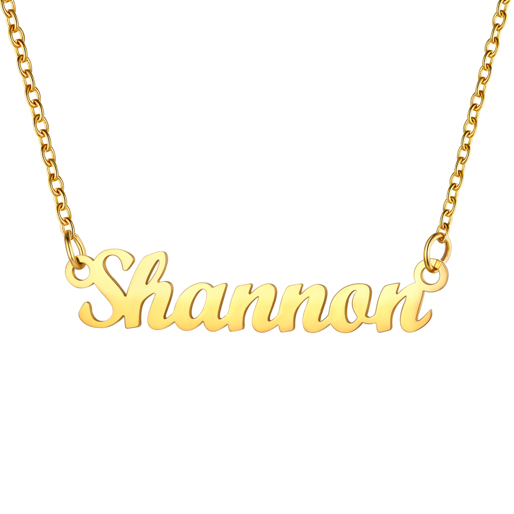 U7 Jewelry Personalized Name Necklace Name Plate Necklace for Women 