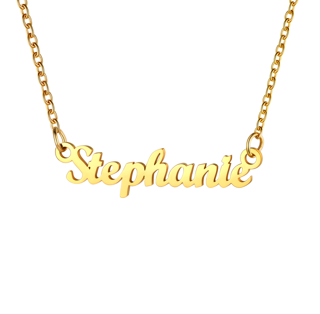 U7 Jewelry Personalized Name Necklace Name Plate Necklace for Women 