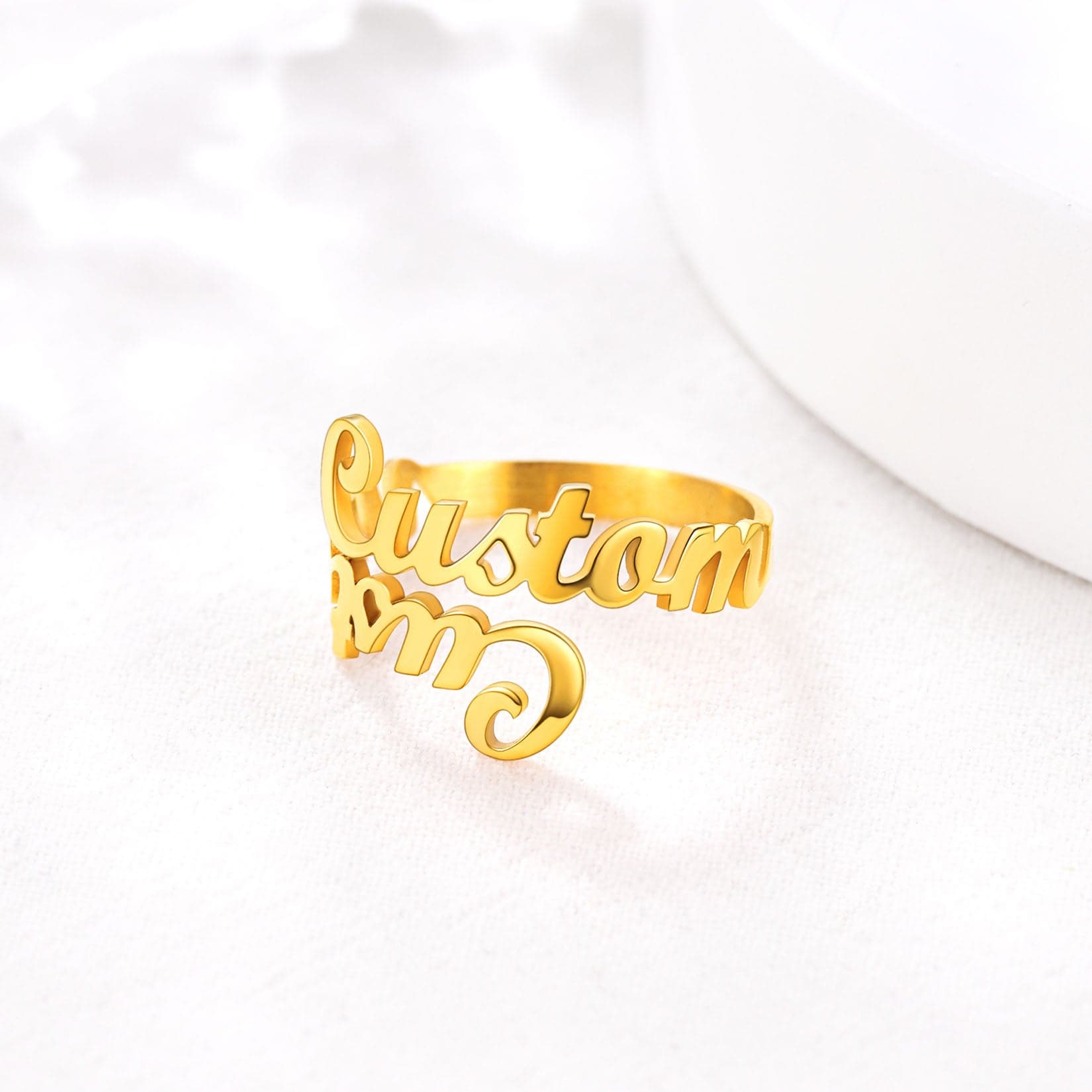 Buy/Send Personalised Two Names Silver Ring Online- FNP