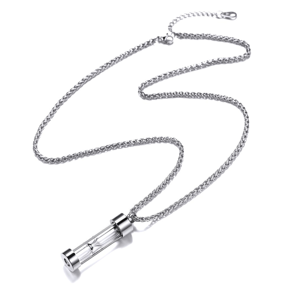 U7 Jewelry Hourglass Cremation Urn Necklace For Ashes 