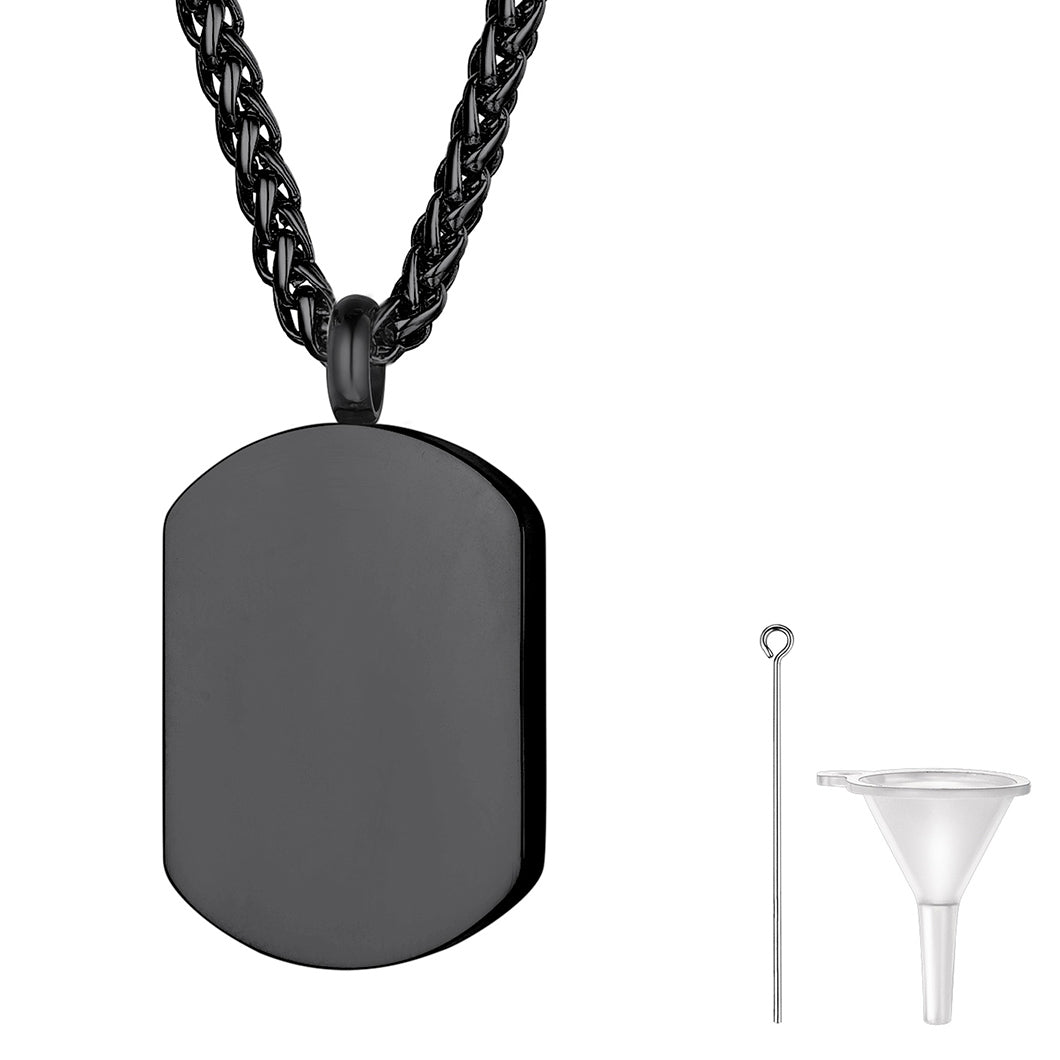 Dog tag urn necklace top
