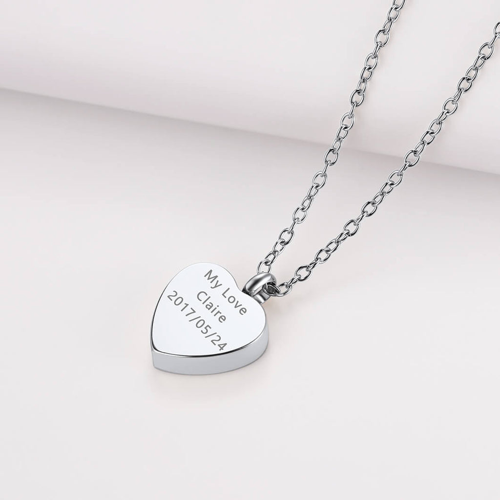 U7 Jewelry Personalized Photo Engraved Urn Necklace For Ashes 